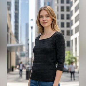 JOSEPH A. PARIS WOMENS silk metallic  SWEATER